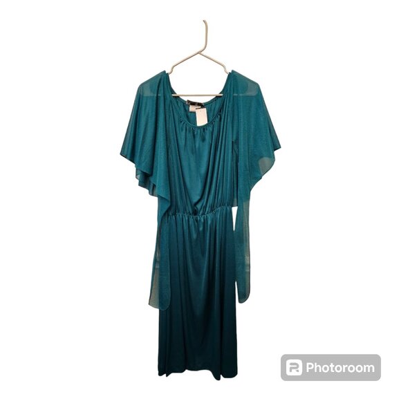 Vintage Young Society Midi Gown Beautiful Blue/Green color size 14